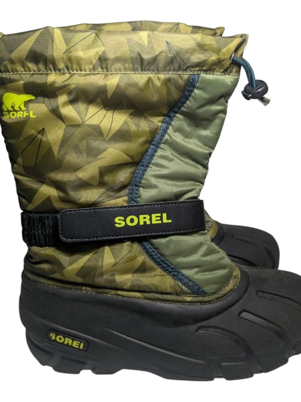 SOREL Youth Kids Winter Boots Sz 6 Camo Waterproof